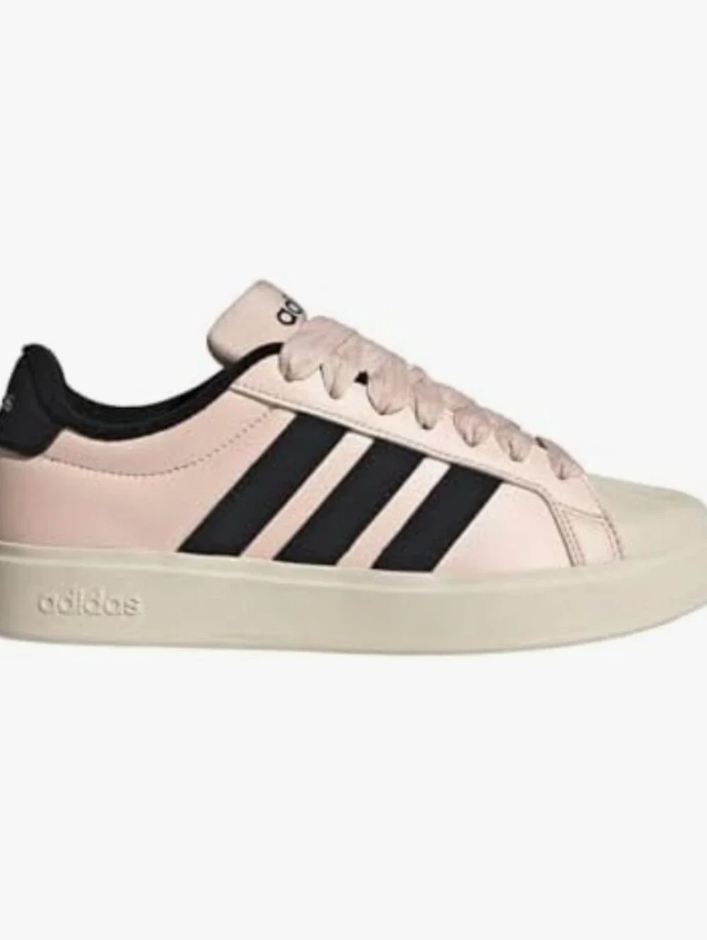 adidas Women's Blush Pink and Black Low-Top Sneakers